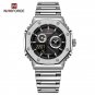 SB_Casual Men's Watch Stainless Steel Waterproof Quartz Wristwatches Male Sport Digital Alarm Lumino
