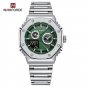 SGN_Casual Men's Watch Stainless Steel Waterproof Quartz Wristwatches Male Sport Digital Alarm Lumin