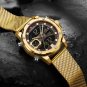 RGBEBE_Watches Luxury Quartz Mens Watch Waterproof Big Sport Wristwatches Stainless Steel Date