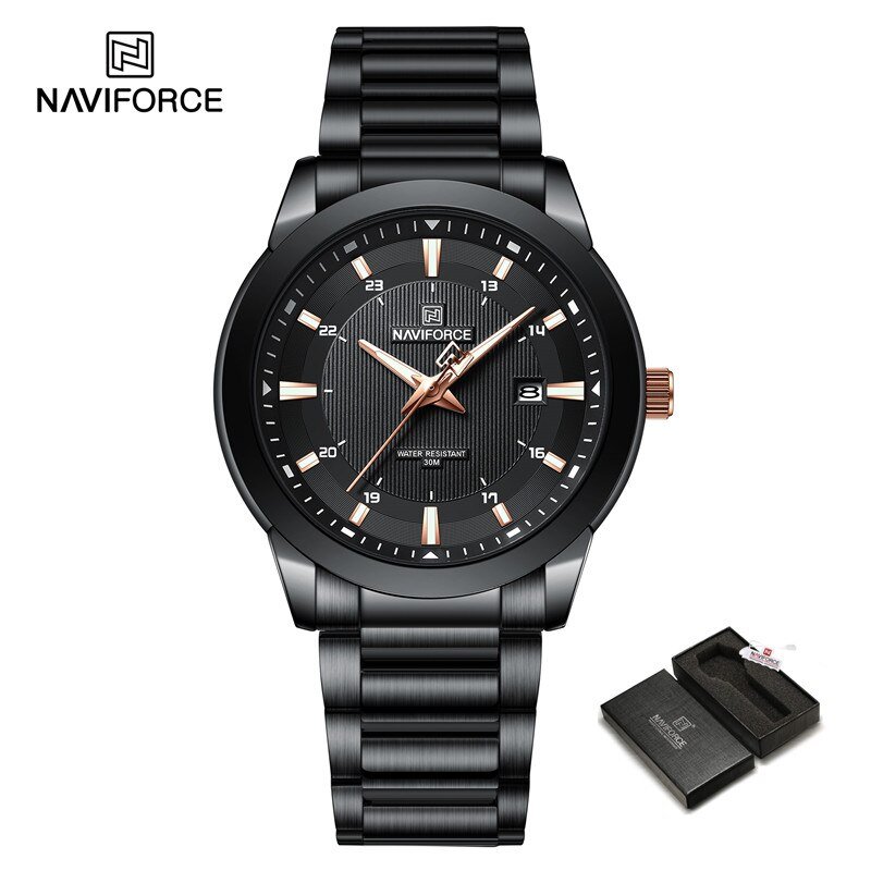 BBB-BOX_Luxury Men Watches Business Luminous Date Clock Stainless Steel Waterproof Male Quartz Wrist