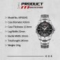 BYB-BOX_AVIFORCE Men's Watch Luxury Stainless Steel Waterproof Sport Quartz Luminous Wristwatches fo