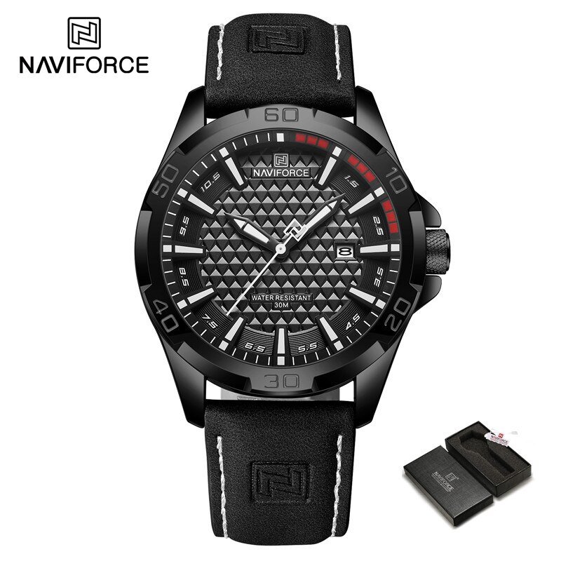 BWB-BOX_Brand Men Quartz Watches Male Leather Strap Sport Waterproof Wristwatches CalendarClock