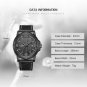 BEWBE_Watches for Men Top   Casual Quartz Watch Mens Leather Waterproof Wristwatch Male Clock
