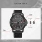 BEWBE_Watches for Men Top   Casual Quartz Watch Mens Leather Waterproof Wristwatch Male Clock