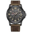 BYDBN_Watches for Men Top   Casual Quartz Watch Mens Leather Waterproof Wristwatch Male Clock