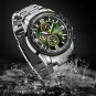 RGB_Stainless Steel Strap Luminous Wristwatch Waterproof Men Clock Luxury Quartz Watch Men    2022