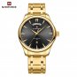 GB_Watches for Men Stainless Steel Strap Waterproof Male Quartz Wristwatches Luminous Clock