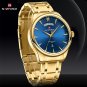 GB_Watches for Men Stainless Steel Strap Waterproof Male Quartz Wristwatches Luminous Clock