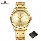 GG-BOX_Watches for Men Stainless Steel Strap Waterproof Male Quartz Wristwatches Luminous Clock