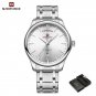 SW-BOX_Watches for Men Stainless Steel Strap Waterproof Male Quartz Wristwatches Luminous Clock