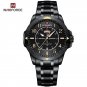 BYB_Brand Men's Sport Watches Luxury Stainless Steel Strap Waterproof Male Quartz Wristwatch