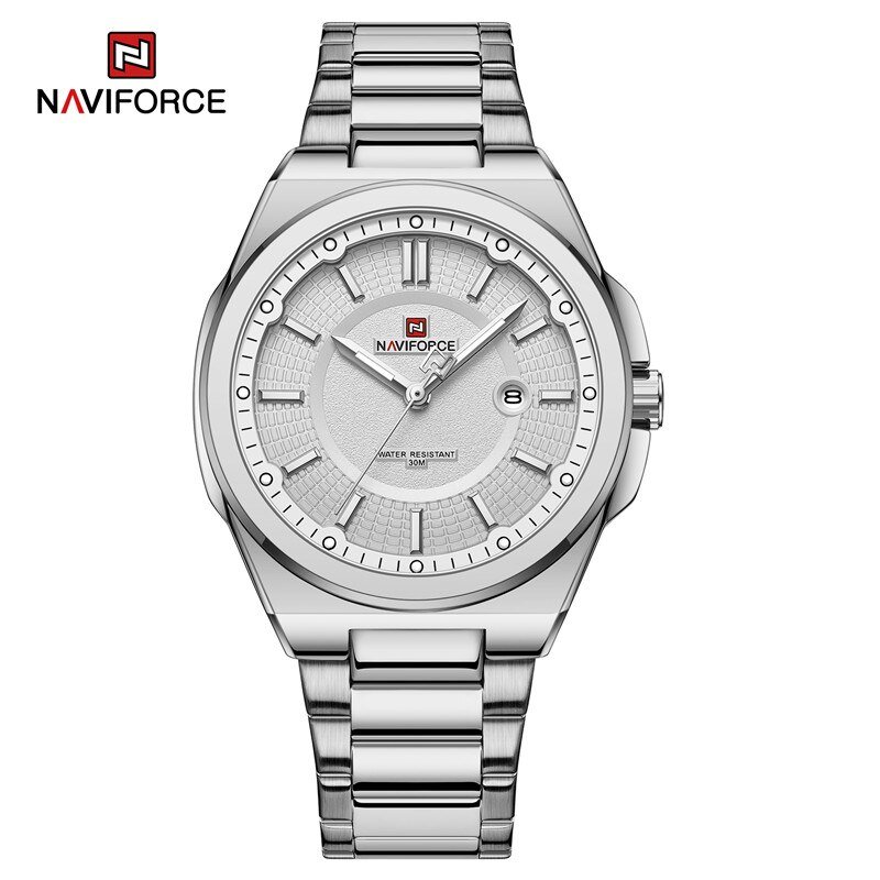SW_Watch for Men Stainless Steel Waterproof Military Male Wristwatch Quartz Date Clock Luminous