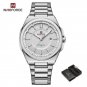 SW-BOX_Watch for Men Stainless Steel Waterproof Military Male Wristwatch Quartz Date Clock Luminous