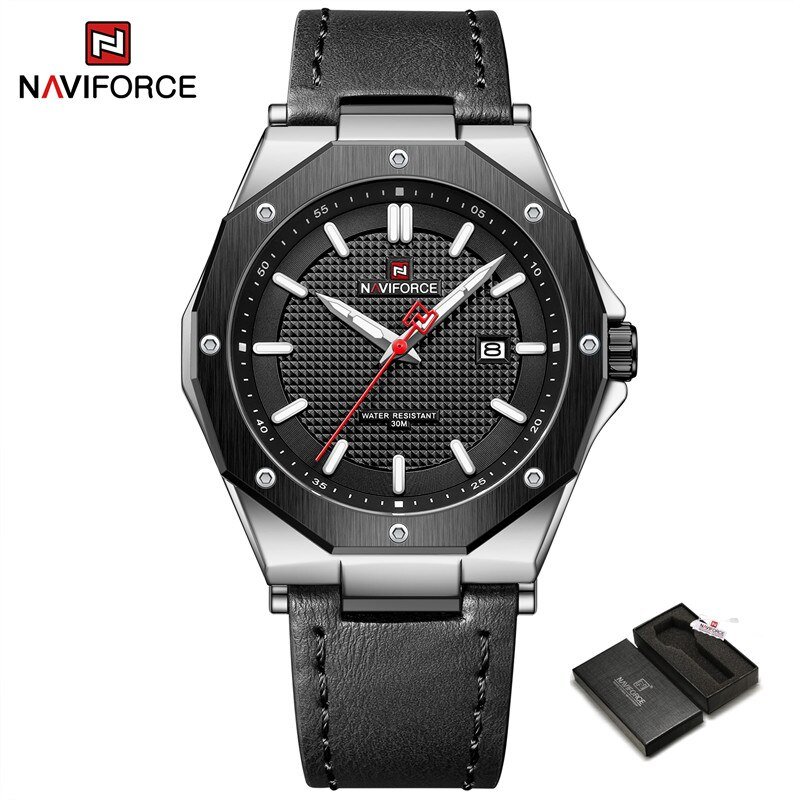 SBB-BOX_Watch For Men Luxury Quartz Wristwatches Classic Leather Band Sports Luminous Waterproof Clo
