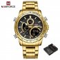 GB-BOX_NAVIFROCE Classic Man Watches Luminous Digital Sport Waterproof Wristwatches Calendar Quartz 