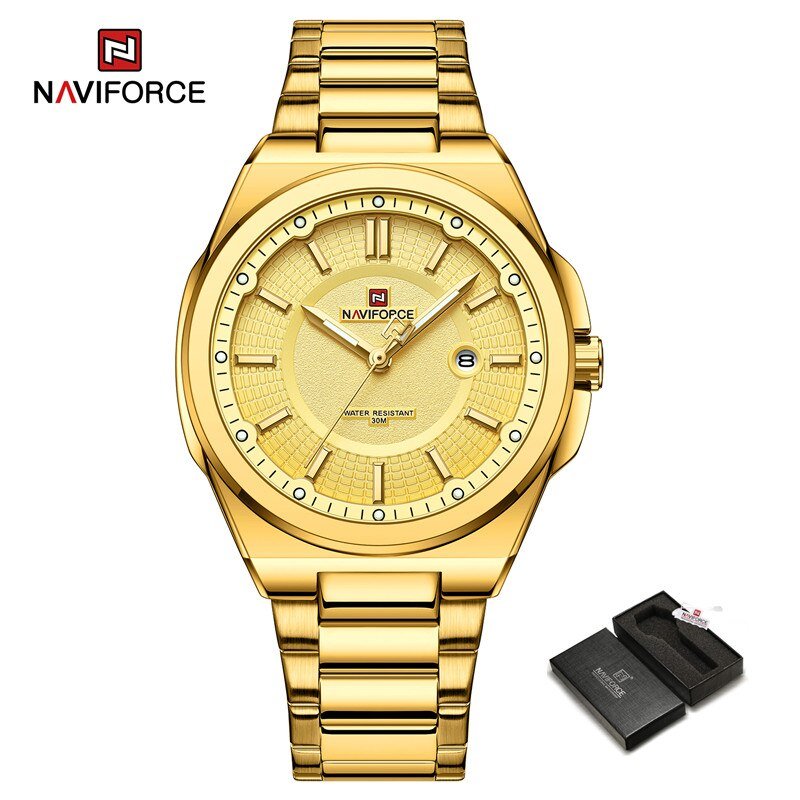 GG-BOX_Men Quartz Watch Stainless Steel Band Casual Sport Male WristWatch Luminous   Sale