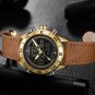 Black Yellow_Men Watches Luxury Leather Sports Wrist Watch Men Waterproof Military Quartz Digital