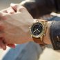 Bule_Men Watches Luxury Leather Sports Wrist Watch Men Waterproof Military Quartz Digital Clock