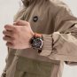 BOO_NAVIFROCE Men Watch Military Sport Leather Strap Waterproof Male Quartz Wristwatches LCD Display