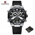 SBB-BOX_Brand  Men's Watches Luxury Quartz Sport Leather Strap Wristwatch Waterproof Luminous Clock 
