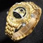 Gold Gold_Watches Men Top Sport Quartz Mens Watch Stainless Steel Chronograph Male Clock