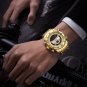 Silver Black_Watches Men Top   Sport Quartz Mens Watch Stainless Steel Chronograph Male Clock