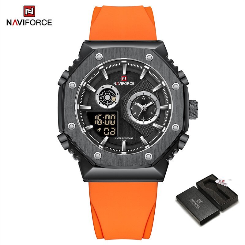 BBO-BOX_Casual LED Watch for Men Waterpeoof Military Sports Watches Men Digital Wristwatches Silicon