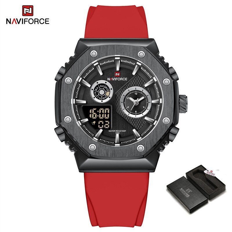 BBR-BOX_Casual LED Watch for Men Waterpeoof Military Sports Watches Men Digital Wristwatches Silicon