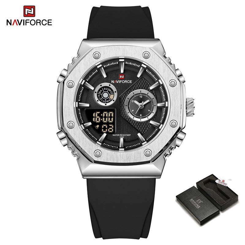SBB-BOX_Casual LED Watch for Men Waterpeoof Military Sports Watches Men Digital Wristwatches Silicon