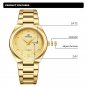 SW_Luxury Men's Wristwatches Waterproof Date Week Male Watches Stainless Steel Quartz Clock
