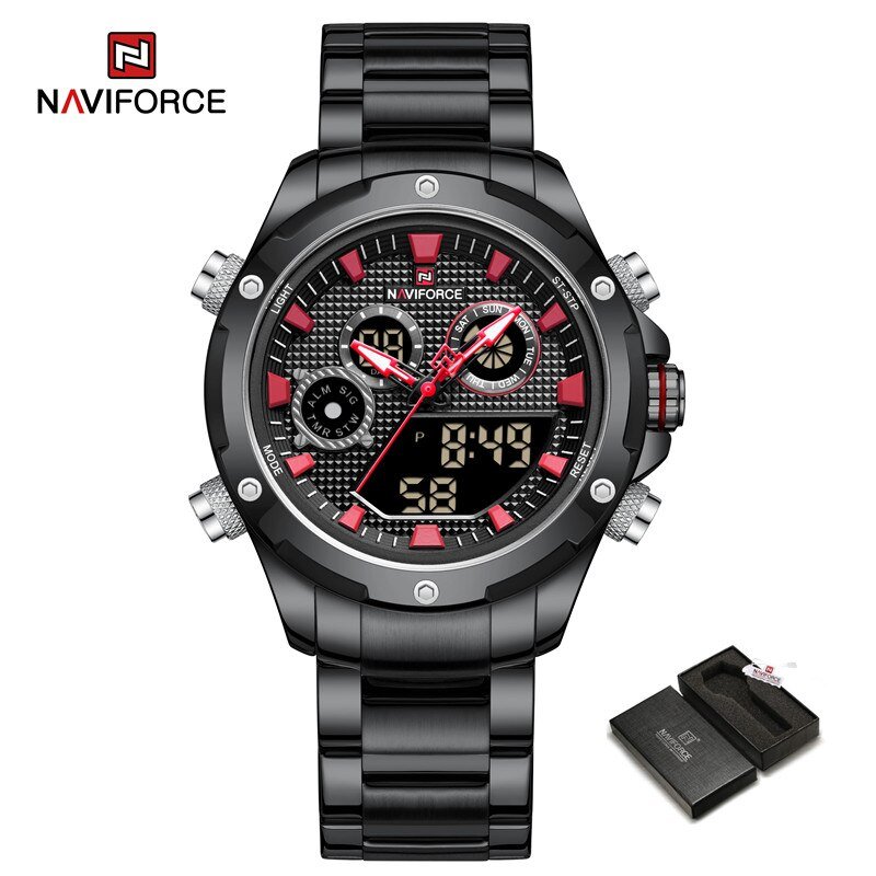 BR-BOX_Watches For Men Waterproof Business Dual Display Wristwatch Quartz Sport Military Clock  s  2