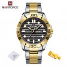 GB_Brand Men's Luxury Stainless Steel Quartz Wrist Watches for Male Casual Luminous Water Resistant 