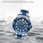 GB_Brand Men's Luxury Stainless Steel Quartz Wrist Watches for Male Casual Luminous Water Resistant 
