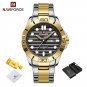GB BOX_Brand Men's Luxury Stainless Steel Quartz Wrist Watches for Male Casual Luminous Water Resist