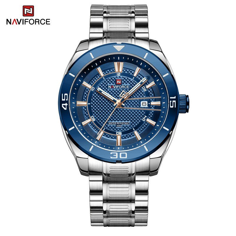 SBE_Watches for Men Luxury Sport Quartz Clock Luminous Calendar Stainless Steel Waterproof Wristwatc