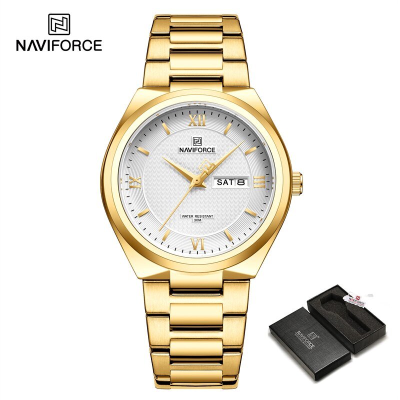 GW-BOX_Luxury High Quality Men Watch Stainless Steel Waterproof Week Date Quartz Wristwatch