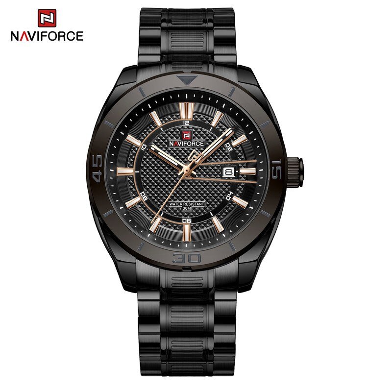 BB_Watch for Men Luxury Quartz Wristwatch Stainless Steel Strap Business Casual Waterproof  Luminous