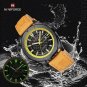 BYY.BN_2023   Leather Strap Men's Watches Casual Quartz Wristwatches Waterproof Luminous Clock