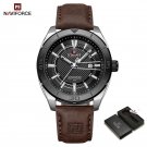 SBD.BN-BOX_2023   Leather Strap Men's Watches Casual Quartz Wristwatches Waterproof Luminous Clock