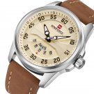 SBBN_Men Casual Watches Men's Quartz Clock Man Leather Strap Army Military Sports Wrist Watch