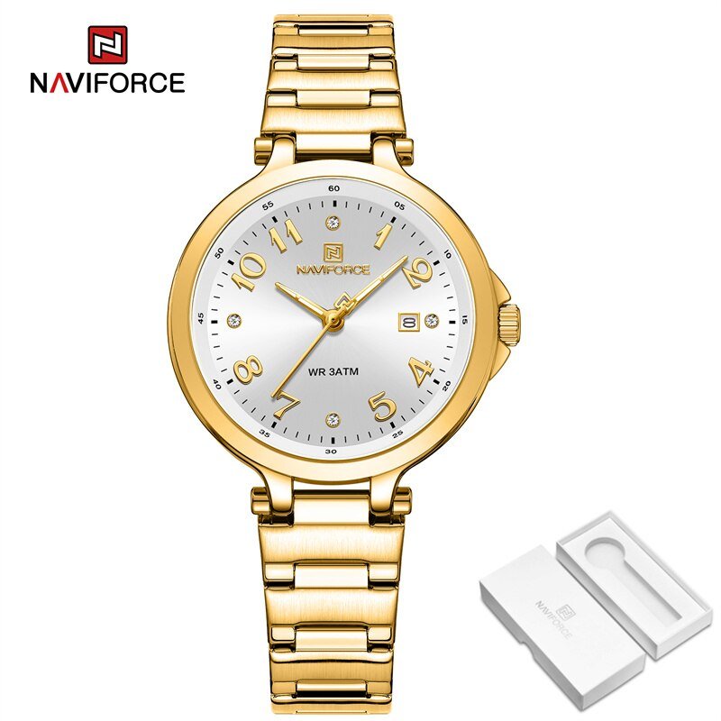 GW-BOX_Brand Women Watch Simple Luxury Stainless Steel High Quality Ladies Waterproof Female Quartz 