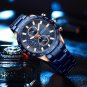 Silver black box_Men Watch 2022 Sports Chronograph Wristwatches Stainless Steel Strap with Auto Date