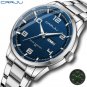 Black box_Men's Watches Casual Business Quartz Stainless Steel Band with Auto Date Luminous Hands