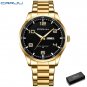 Gold box_Men's Watches Casual Business Quartz Stainless Steel Band with Auto Date Luminous Hands
