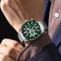 black_Men's Watches Business Multifunction Quartz Chronograph with Auto Date and Luminous Hands