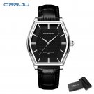 Black box_Men Watch Luxury Japan Quartz Tonneau Dail Leather Waterproof Male Wristwatch
