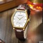 Black gold box_Men Watch Luxury Japan Quartz Tonneau Dail Leather Waterproof Male Wristwatch