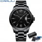 black black BOX_Men Watches Luxury Stainless Steel Business Classic Calendar Waterproof Quartz