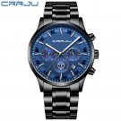 black blue_Men Watches Quartz Steel  Luxury Calendar Watch Sports Chronograph Clock