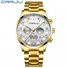 Gold_Men Watches Quartz Steel  Luxury Calendar Watch Sports Chronograph Clock